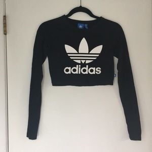 Adidas long sleeve crop top
